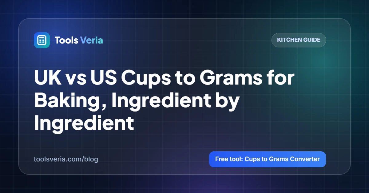 UK vs US Cups to Grams for Baking, Ingredient by Ingredient