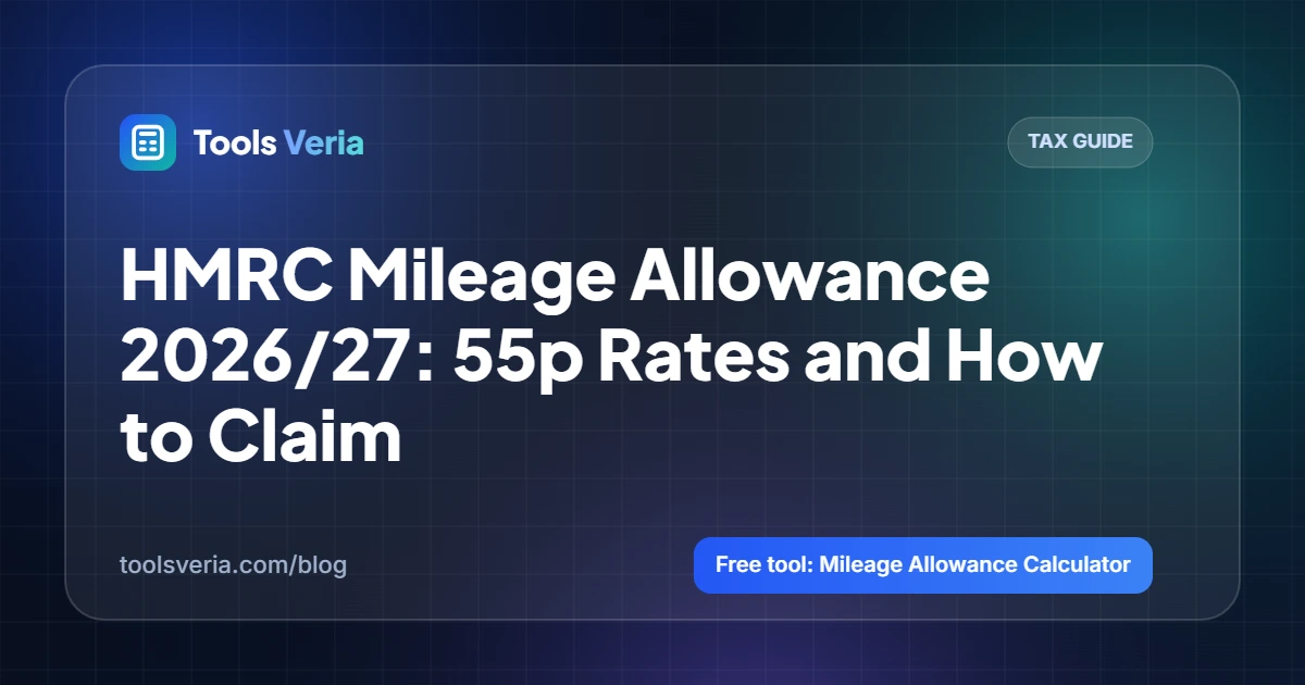HMRC Mileage Allowance 2026/27: 55p Rates and How to Claim