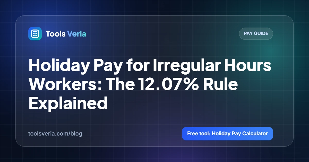 Holiday Pay for Irregular Hours Workers: The 12.07% Rule Explained