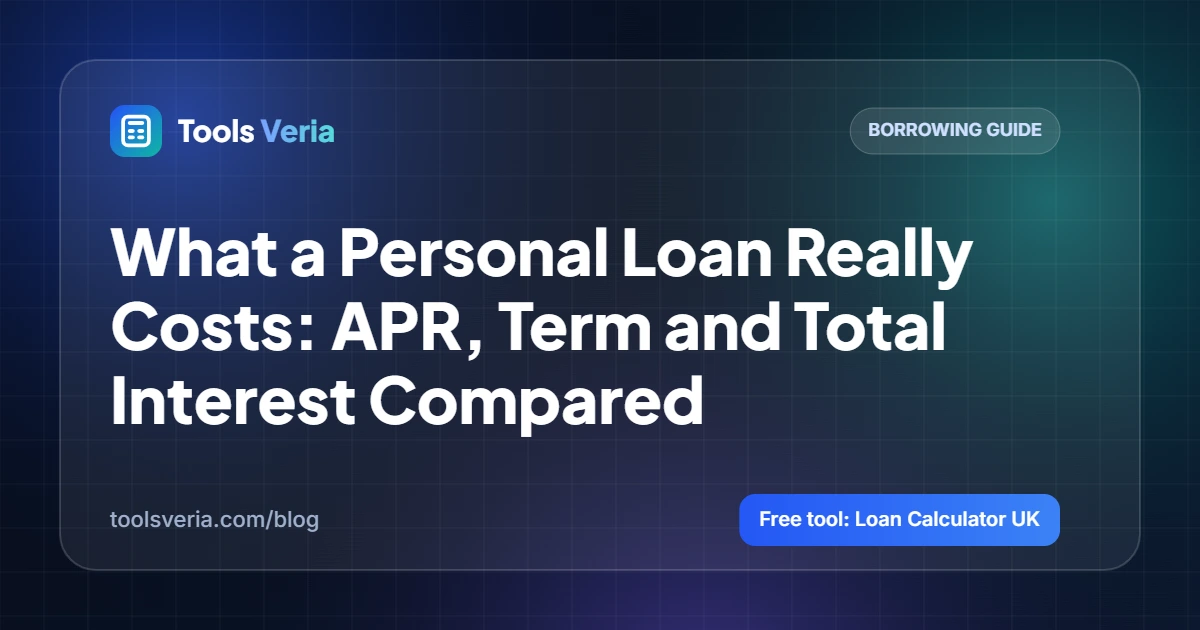 What a Personal Loan Really Costs: APR, Term and Total Interest Compared