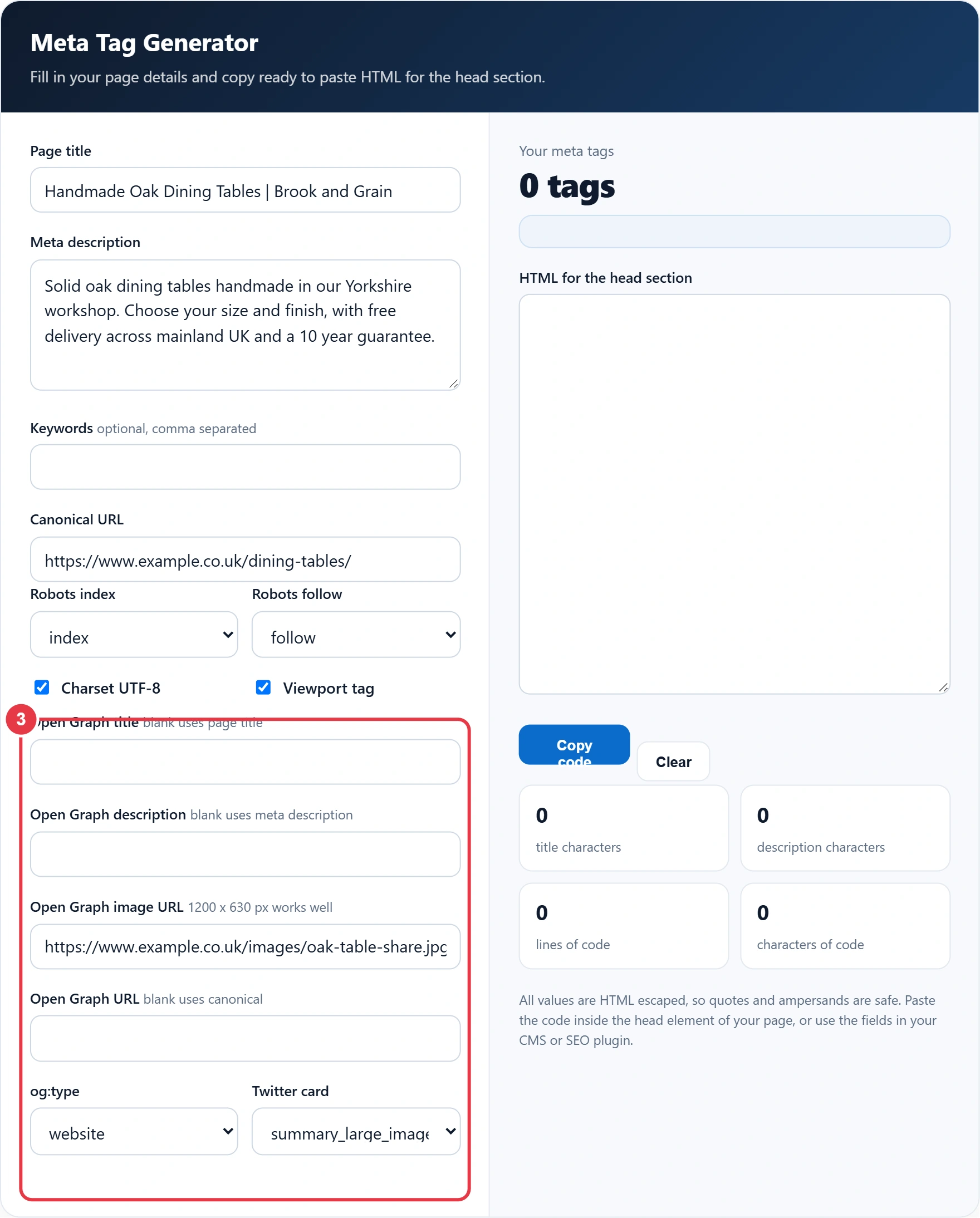 Step 3: add Open Graph and Twitter card details for social sharing