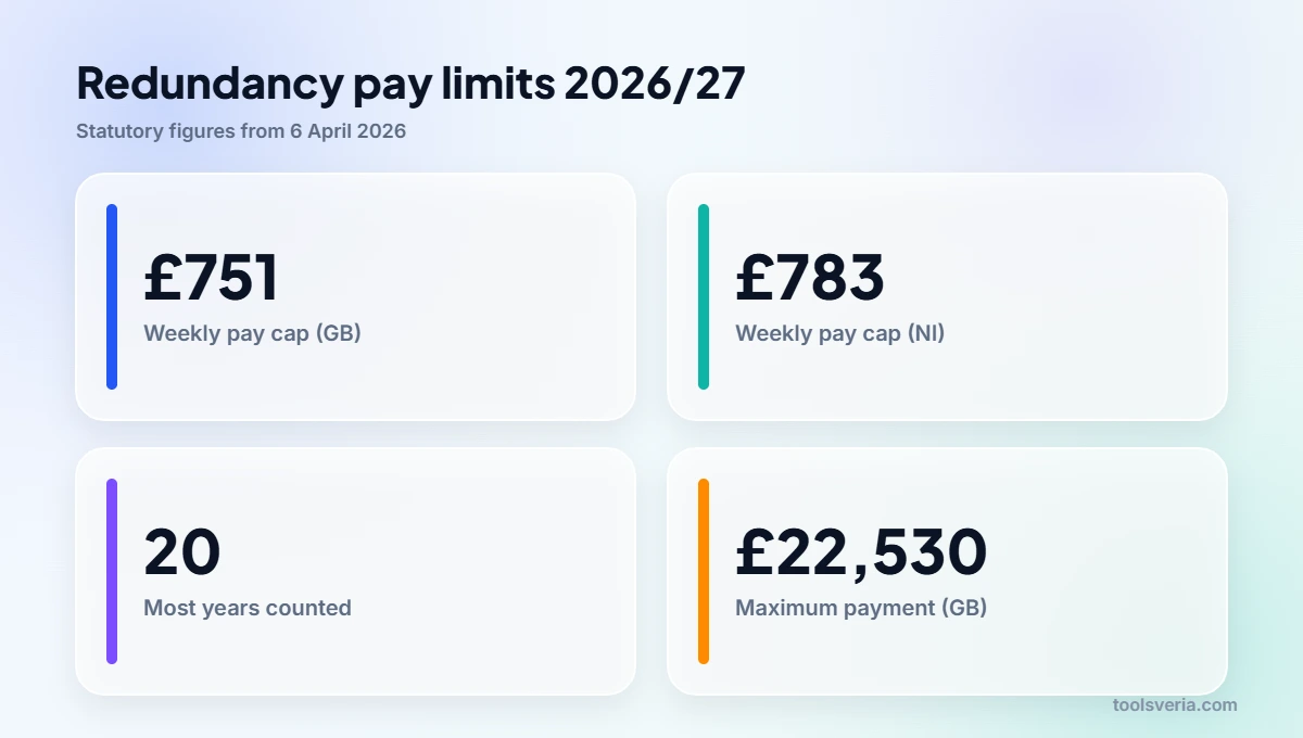 Statutory redundancy pay 2026 caps and limits for Great Britain and Northern Ireland