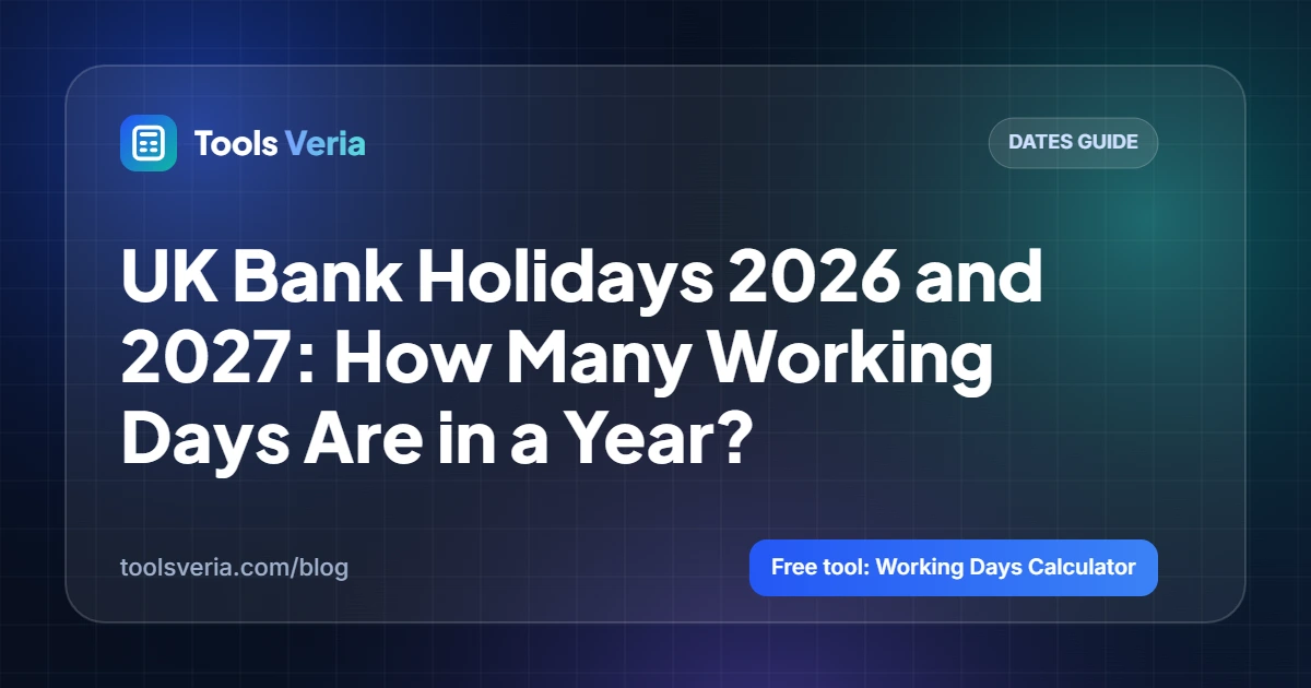 UK Bank Holidays 2026 and 2027: How Many Working Days Are in a Year?